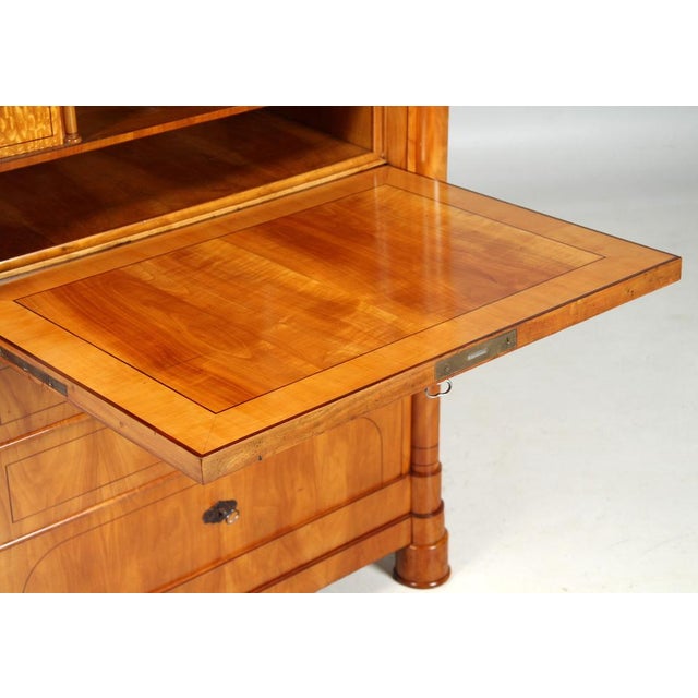 Biedermeier Cherrywood Secretary, 1830s For Sale - Image 9 of 14