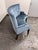Blue Bespoke Curved Velvet Banquette For Sale - Image 8 of 12