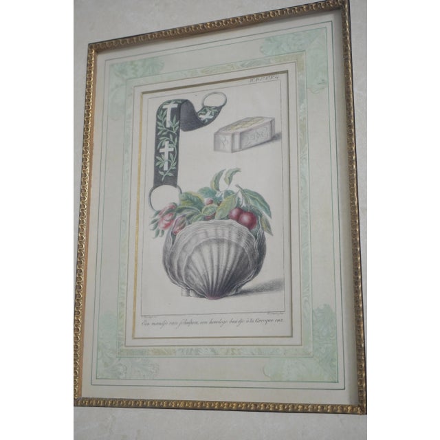 1900 - 1909 Vintage Hand Colored Professionally Framed & Matted Engraving For Sale - Image 5 of 10