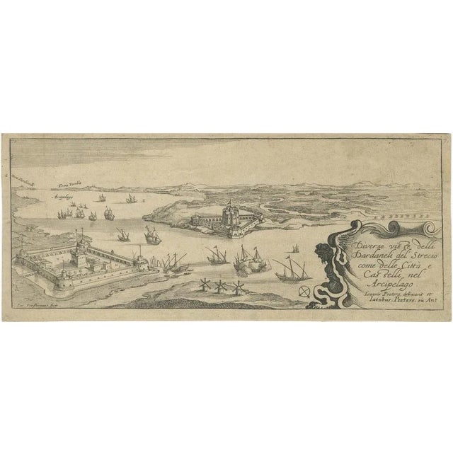 Map of the Dardanelles by Jacob Peeters, 1680 For Sale - Image 6 of 6