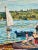 Coastal Late 20th Century Edmund Jordan Coastal September Afternoon, Lake Galena Sailboats Oil Painting in Gold Frame For Sale - Image 3 of 6