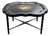 19th Century Victorian Black Lacquered Tole Tray Table For Sale