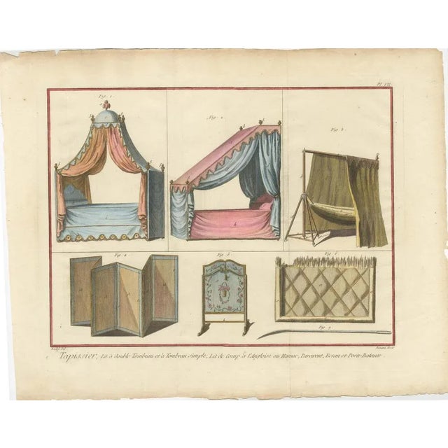 The collage of original antique engravings a compilation of three prints from the "Encyclopédie" by Diderot and...