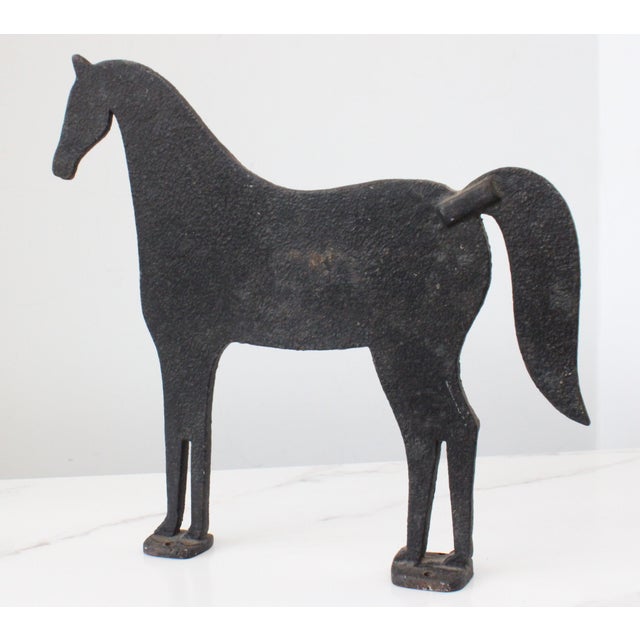 Farmhouse Vintage Ranch Equestrian Mountable Horse/Cast Iron For Sale - Image 3 of 6