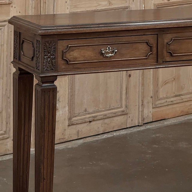Wood English Mahogany Neoclassical Console ~ Sofa Table For Sale - Image 7 of 18