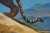 Late 20th Century Late 20th Century Tiger on the Watch Camel Landscape Oil Painting After Jean Leon Gerome 46" For Sale - Image 5 of 13