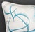 Two Hermes "24 Faubourg" Silk Pillows, in blue and rainbow with down goose feather pillows. 25" H x 25" W x 8" D....