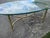 Mid-Century Modern Vintage Ethan Allen Oval Brass Glass Coffee Table For Sale - Image 3 of 11
