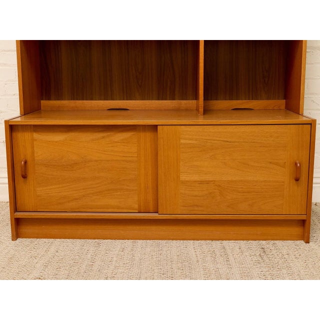 Mid 20th Century Danish Modern Teak Multimedia Shelf For Sale - Image 9 of 11