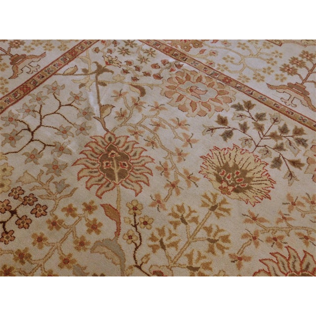 Handmade Tan Wool Pile Luxury Rug 9'2"x 12' For Sale - Image 10 of 13