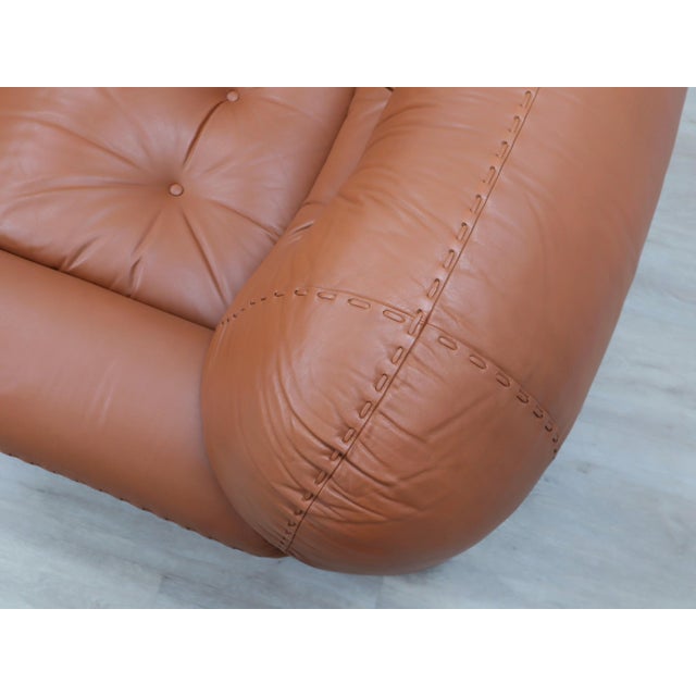 Sapporo Cognac Leather Chairs from Mobil Girgi, 1970s, Set of 2 For Sale - Image 11 of 18
