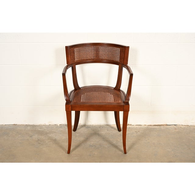 An outstanding Klismos armchair or dining captain chair By Michael Taylor for Baker Furniture USA, 1950s Elegant solid...