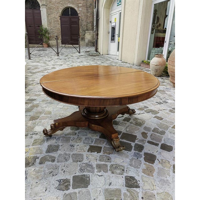 Mid-19th Century Extendable Mahogany Round Table For Sale - Image 11 of 11