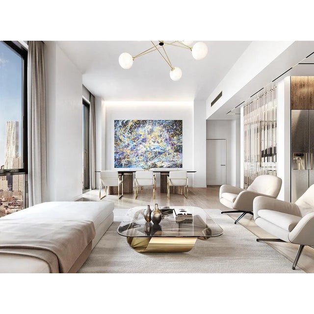 Gray Milky Way. Space.Modern Original Painting.Iryna Kastsova For Sale - Image 8 of 12