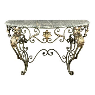 Wrought Iron Wall Console, 20th Century For Sale