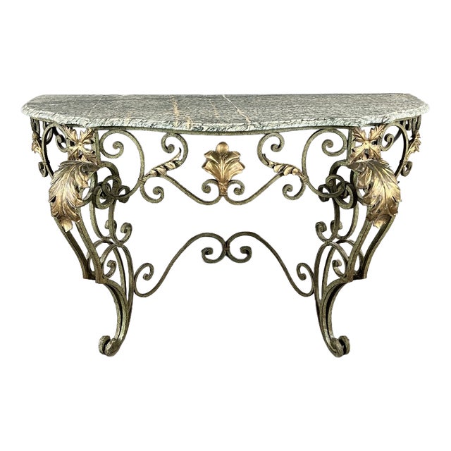 Wrought Iron Wall Console, 20th Century For Sale