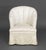 White Silk Brocade Upholstered Tub Chair, with channel-back. 29.25" H x 25" W x 25" D; seat: 15" H. Provenance: From a...