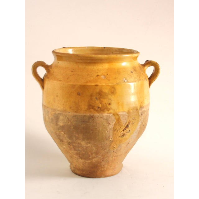Antique Yellow Glazed Terracotta Anduze Planter, 1890s For Sale - Image 5 of 7