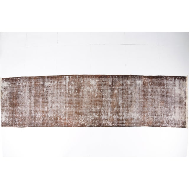 1960s Brown Vintage Hallway Runner For Sale - Image 5 of 10