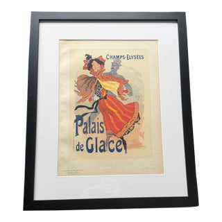 Jules Chéret “Palais De Glace” – 1896 Original Lithograph on Japan Paper, Framed For Sale