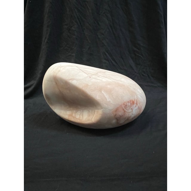 Alabaster Late 20th Century Attributed to Marc Leblanc Monumental Alabaster Pebble Sculpture, Organic Modern For Sale - Image 8 of 12
