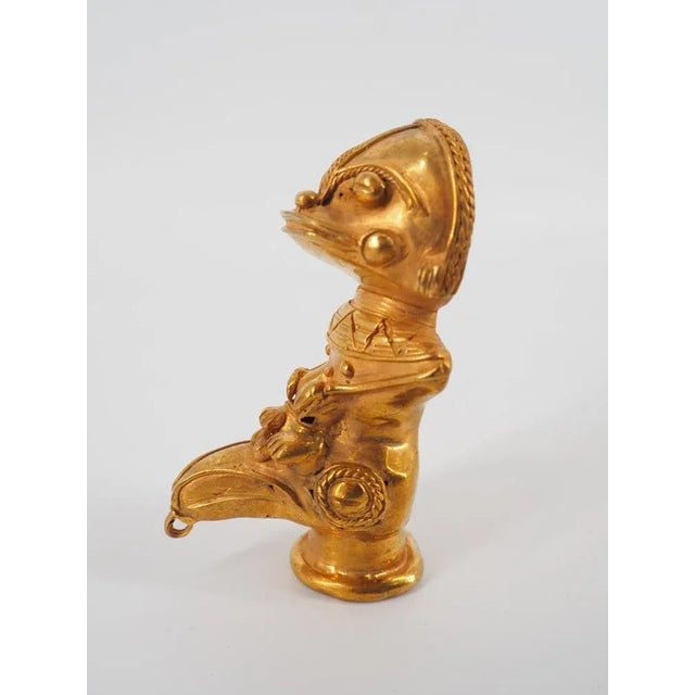 Colombia Taïrona civilization - Androgynous deity Statuette carried out according to the lost wax technique Down gold says...