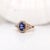 1.5ct Tanzanite Ring with Earth Mined Diamonds in Solid 14k Yellow Gold Oval 8x6 Size 6.75 For Sale In Columbus - Image 6 of 8