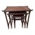 1980s Set of 3 Pagoda Style Bamboo Nesting Tables For Sale
