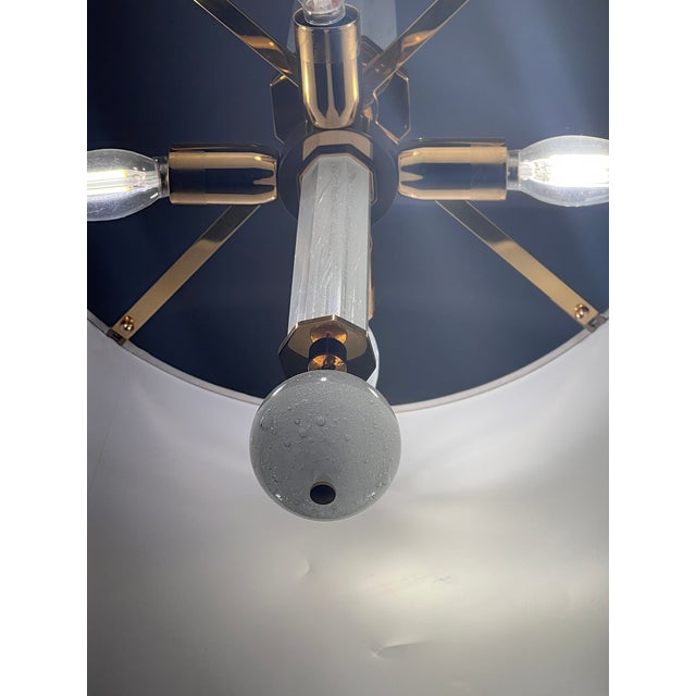 Early 21st Century Thomas Pheasant for Baker Furniture Solaire Chandelier - Original Baker Documentation Available. For Sale - Image 5 of 8