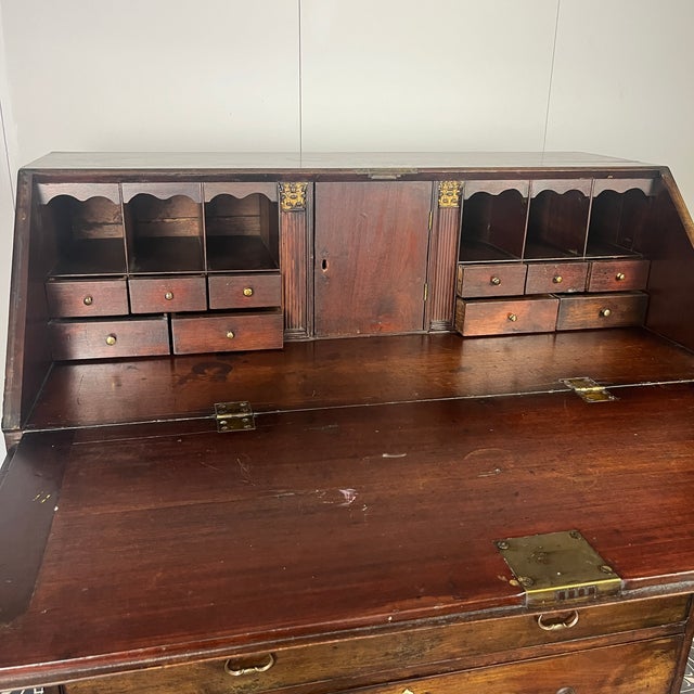 Georgian Mahogany Bureau, Mid -18th Century For Sale - Image 10 of 18