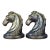 1930s Antique Pair of Art Nouveau Metal Horse Head Bookends For Sale