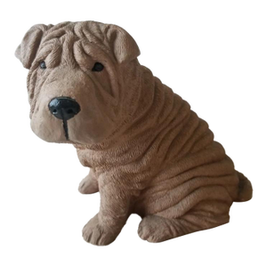 1986 Shar Pei Dog Sculpture Sandicast