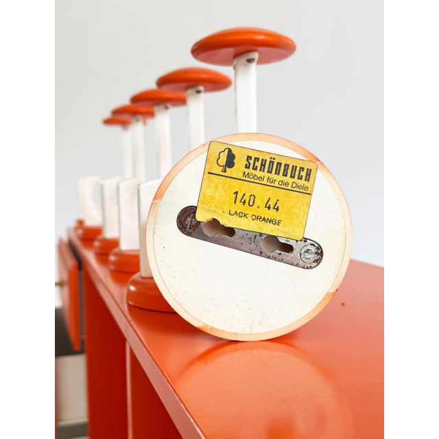 Vintage Orange Lacquered Coat Rack from Schönbuch, 1980s For Sale - Image 10 of 11