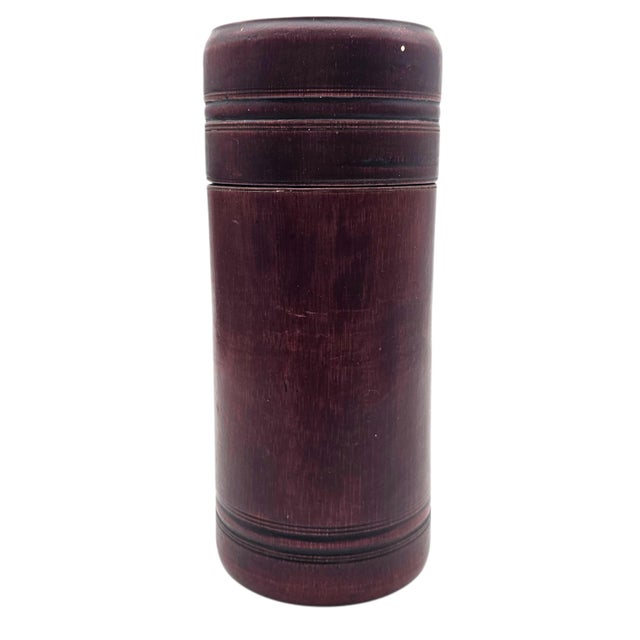 Early 21st Century Vintage Japanese Turned Hardwood Tea Canister Lidded Vessel Mingei Style For Sale - Image 5 of 13