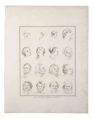 Thomas Holloway, Portraits of Men and Women, Original Etching, 1810