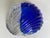 Glass 1980's Cobalt Blue and Transparent Textured Art Glass Seashell Bowl For Sale - Image 7 of 7