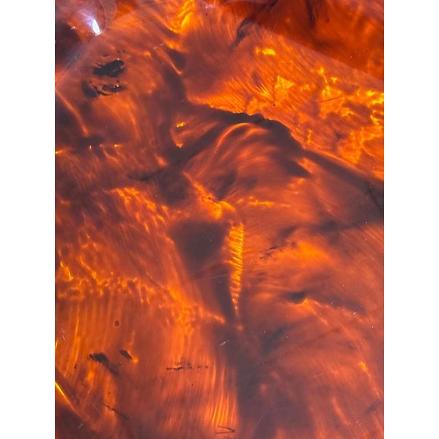 Brass and Faux Tortoiseshell Effect Tray, France, 1970s For Sale - Image 6 of 15