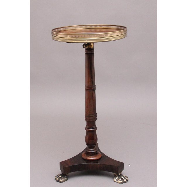 Hollywood Regency Antique 19th Century Rosewood Telescopic Occasional Table, 1830s For Sale - Image 3 of 11