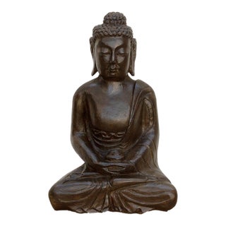 Zen Serenity Polished Stone Carved Buddha For Sale
