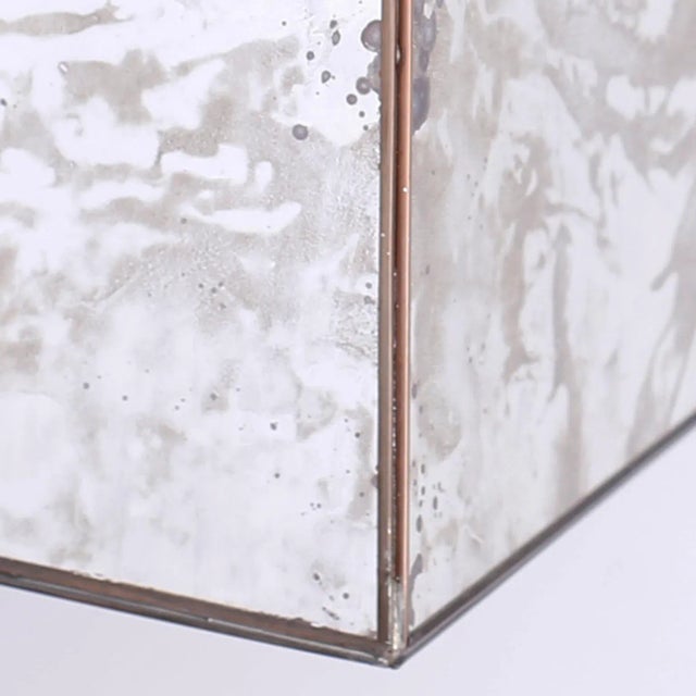 Midcentury Marbleized Mirror Pendant or Light Fixture For Sale In West Palm - Image 6 of 7