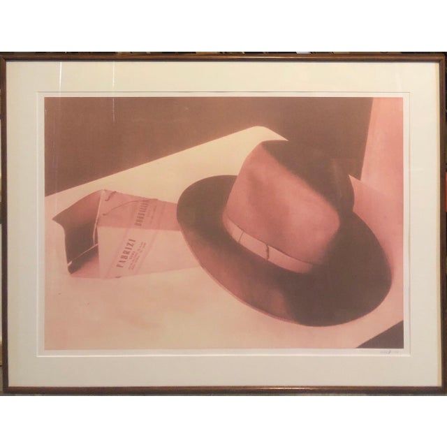 Large scale print, 24 X 34 inches. Framed to 29.5 X 39.5. This was described as Polaroid transfer print. It has the feel...