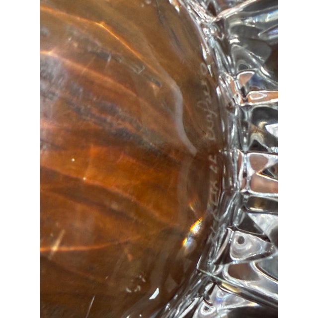Capture the luminous, sculptural beauty of authentic Scandinavian art glass with this premium, oversized vintage crystal...