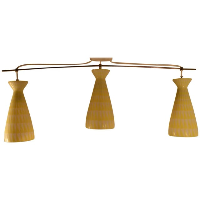 Modernist Three-Light Fixture For Sale - Image 9 of 9