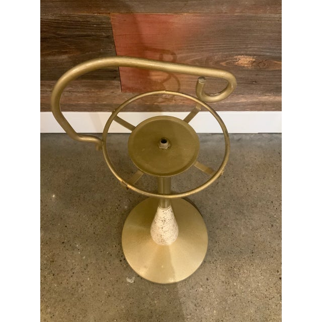 1950s Capodimonte Gold Leaf Floor Ashtray Stand For Sale - Image 11 of 11