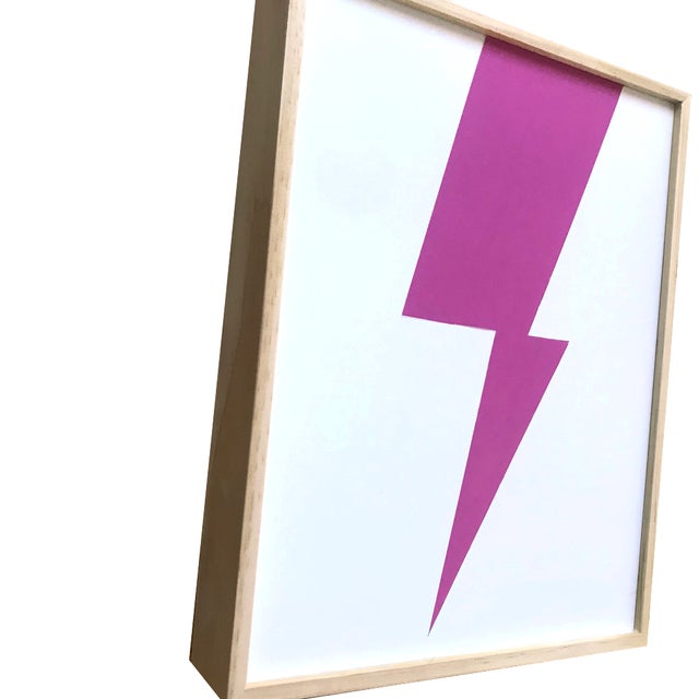 " Magenta lightning" is an original painting from Max and Alma Wolf from their Abstract Lightning series in which the...