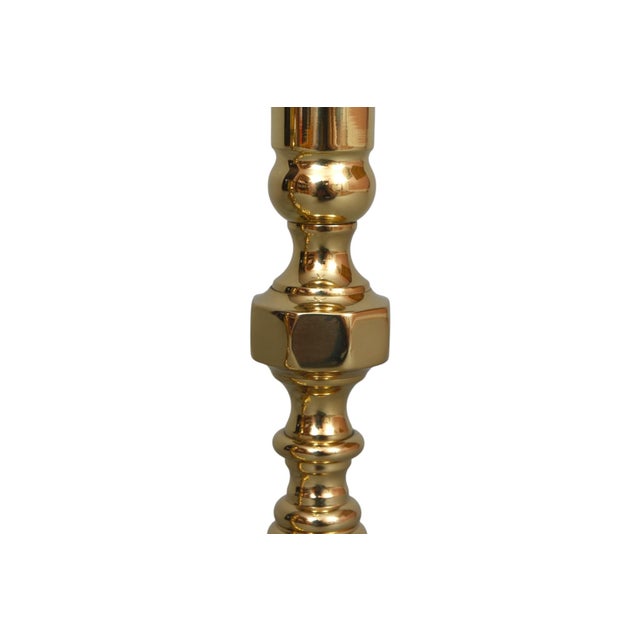 Baldwin Brass Beehive Candlestick Holders, Set of 3 For Sale - Image 4 of 6