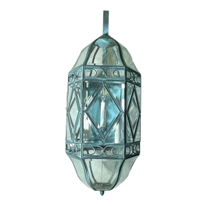 Large Verdigris Brass & Glass Wall Lantern / Scones a Timeless Piece of Art