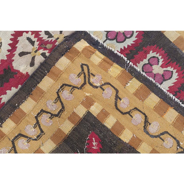 Antique French Aubusson Runner Rug Doris Leslie Blau Size: 3'8" × 11'5" (111 × 347 cm) refined aesthetic and masterful...