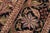 1990s Shabby Chic 1990's Floral Pak-Persian Black/Black Wool Rug - 8'11'' X 12'2'' For Sale - Image 5 of 9