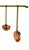 French Copper Finish Kitchen Utensil Set With Brushed Gold Rail- 5 Pieces For Sale - Image 3 of 3